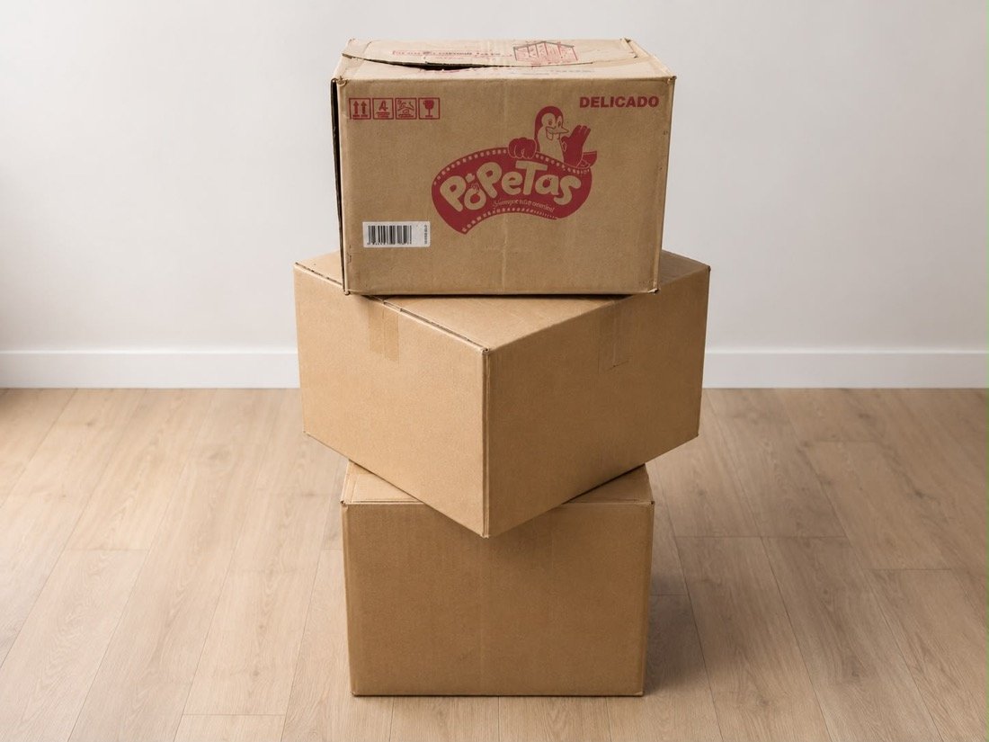 Caja de cartón de segunda, reutilizada, Empaques Tecnipack
